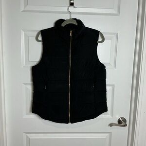 Talbots Black Puffer Vest Medium